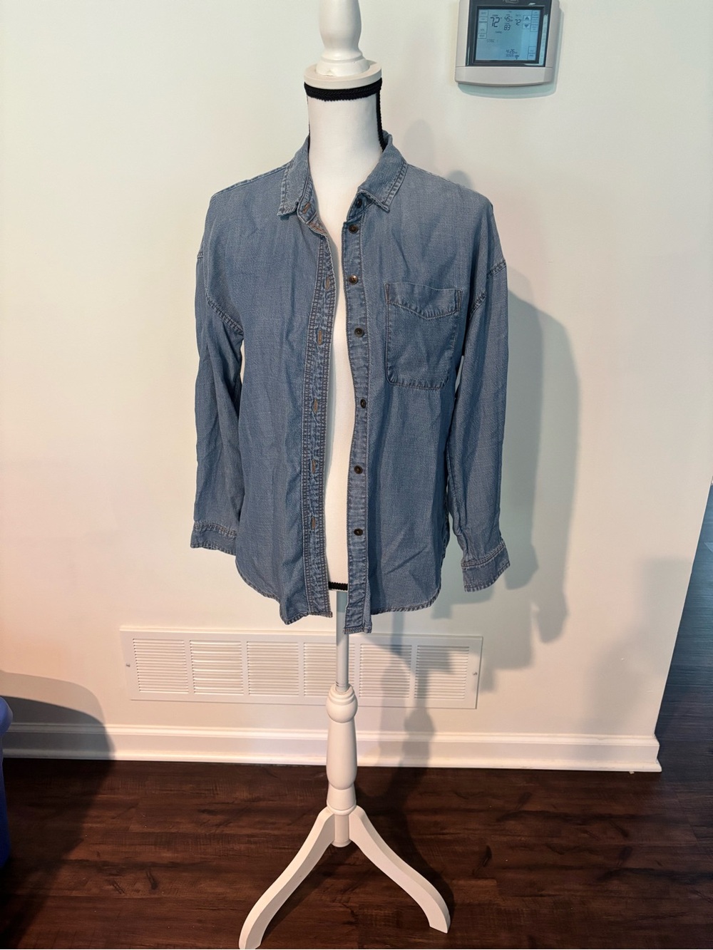 American Eagle Denim Button-Up Shirt